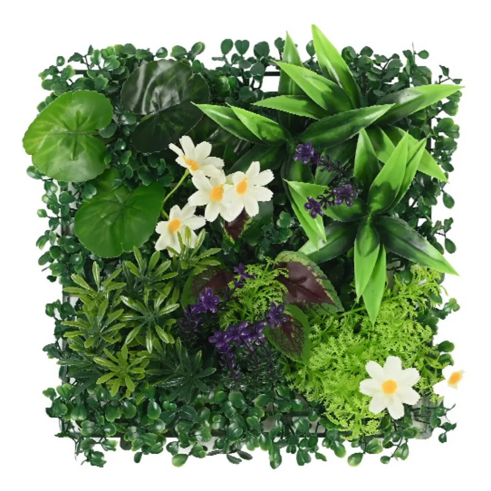 لتقوم بها بنفسك نبات اصطناعي لوحة الحائط الحياة الأبدية UV حماية الاصطناعي الأوكالبتوس السجاد 25*25 سنتيمتر الأخضر عشب السرخس الاصطناعي #1