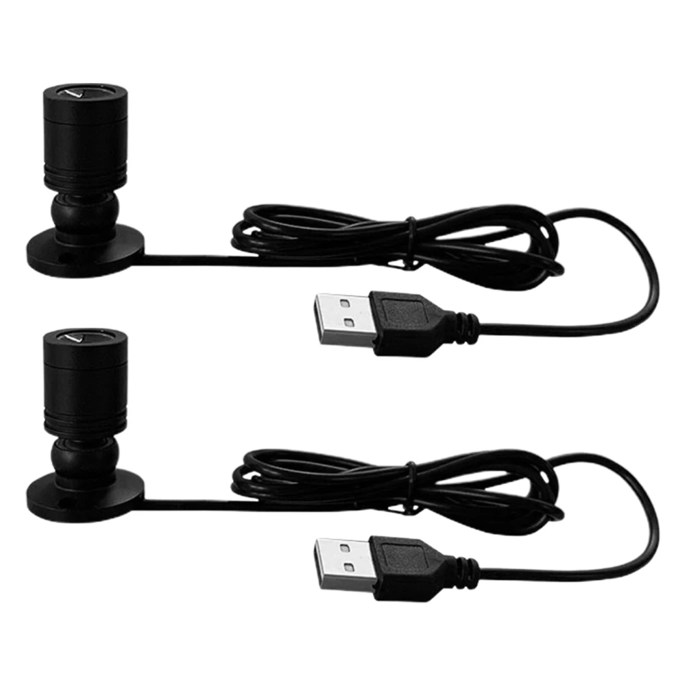 

2 Pcs USB Spotlight LED Cabinet Small for under Indoor Jewelry Display Chargeable
