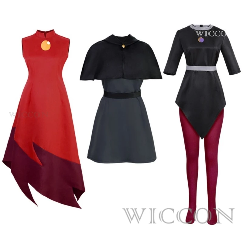 The Owl Cos House Amity Blight Edalyn Clawthorne Lilith Cosplay Costumes Dress Red Skirt Anime Clothes Halloween Woman Outfits