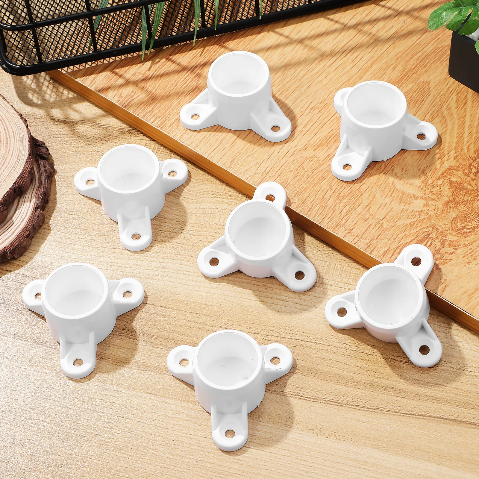 

12pcs Table Leg Caps Heavy Duty Plastic Support Nonslip Floor Protectors PVC Flange Accessories Round Cover For Chair Stool