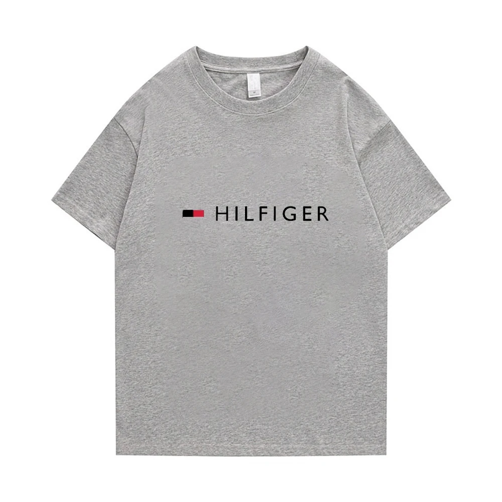 Men's Summer Fashion Casual Letter Printed Short Sleeved T-shirt Loose Plus Size Sports Top Youth Parent-child Outfit