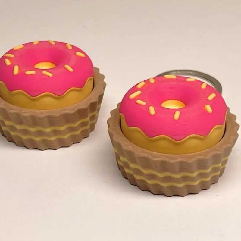 3D-gedruckter simulierter Dessert-Fidget-Clicker, tragbares Kunststoff-Stressabbau-Sensorikspielzeug für Reisen und Pendelverkehr. – Detail 3