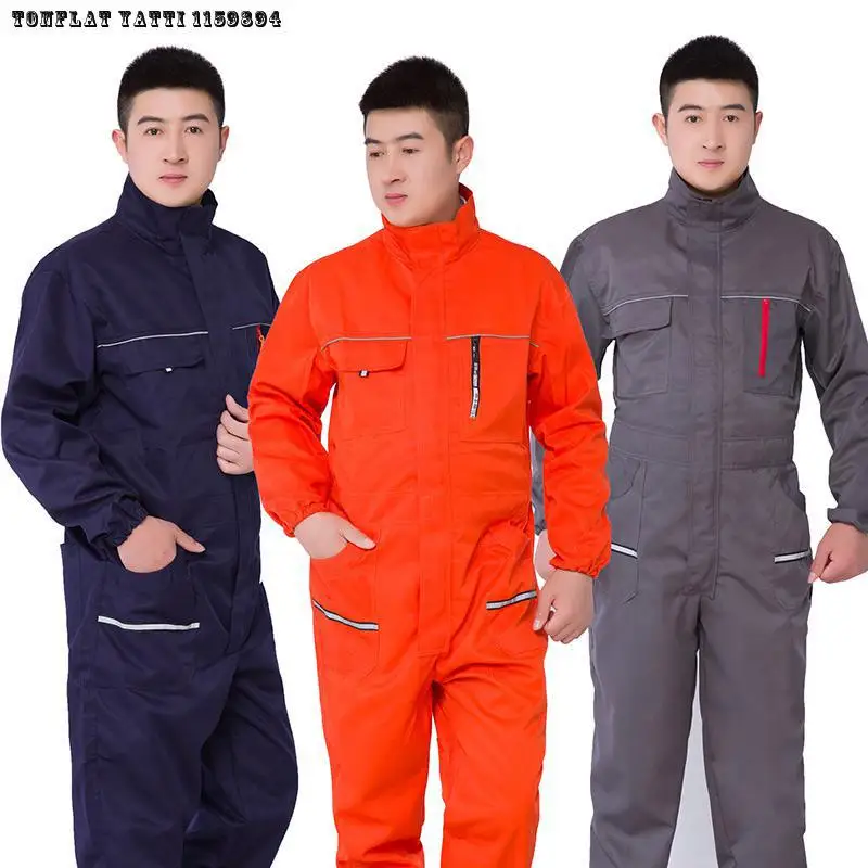 

Men's Pure Cotton Welder Work Clothes, Labor Protection Clothing, Thickened Fire Retardant Jumpsuit, Jumpsuit Overalls