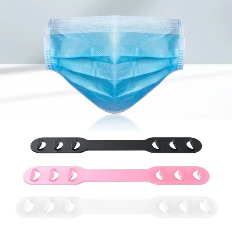 ZB91 Silicone Mask Extender Soft Extension Strap Ear Loop Holder Mask Buckle Mask Hook Adjustable Extended Belt Ear Saver Ear