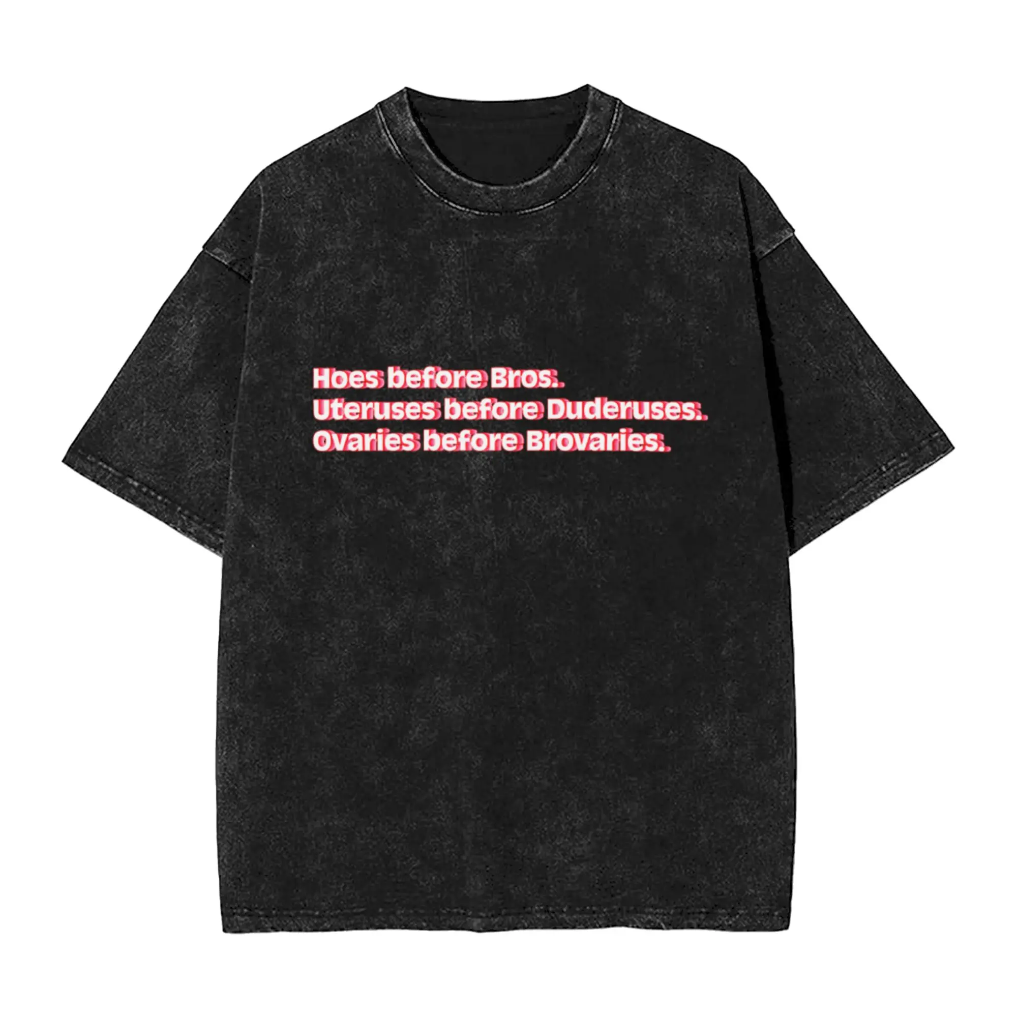 Ovaries Before Brovaries Unique Trendy A T-Shirt Oversized Short Sleeve Men's Women's Cotton Tees Tops
