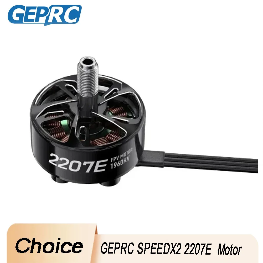 

Двигатель GEPRC SPEEDX2 2207E, 1960 кВ — 6S LiPo, максимальная мощность 1315 Вт | Вал 5 мм для 4-дюймовых гоночных квадроциклов FPV, высокоточный