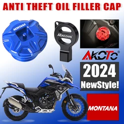 Motorcycle Anti theft Oil Filler Cap Accessories Engine Oil Plug Cover For Macbor Montana XR5 500 Colove KY500X Excelle 500X