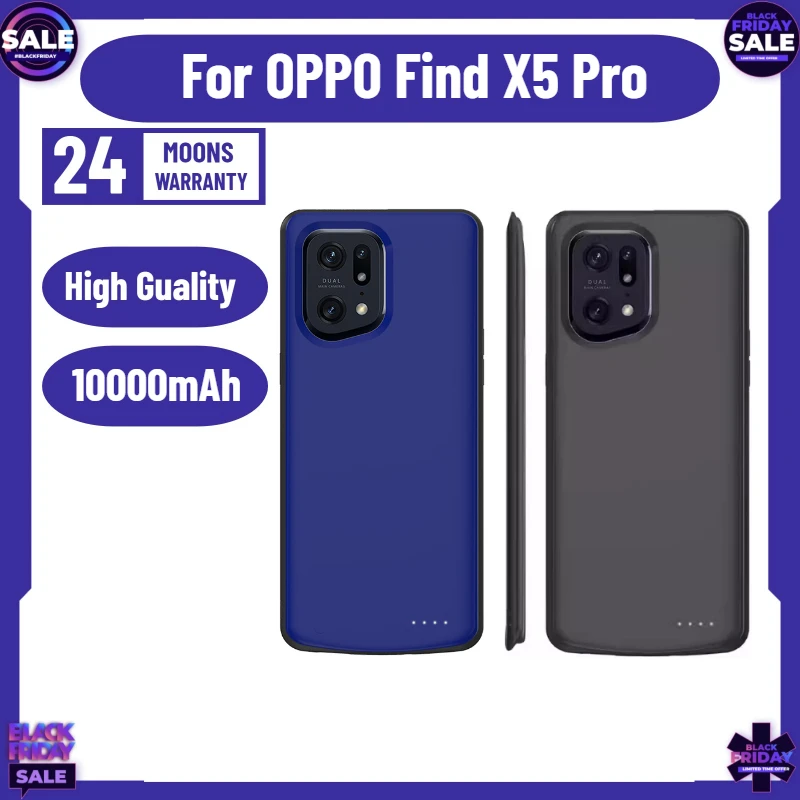

10000mAh Battery Case for OPPO Find X5 Pro Portable Power Bank Smart Battery Charger Cases Charging Case with Battery