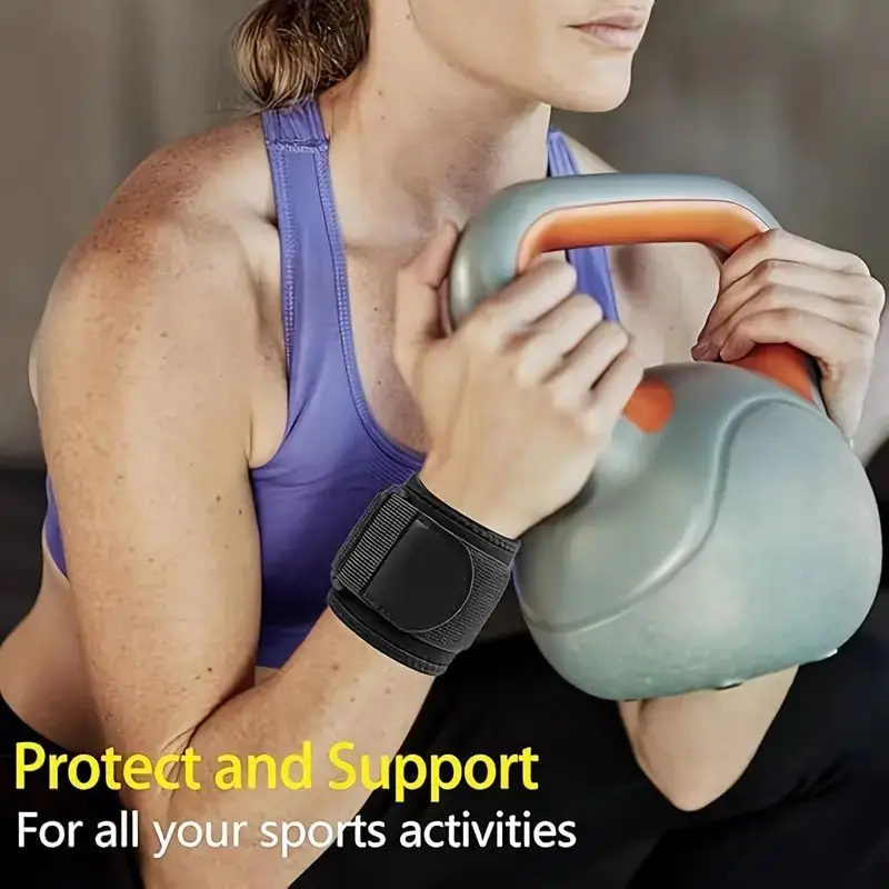 1-Piece Polyester Wristband for Sports Fitness Adjustable Support Strap Effective Prevention of Sprains And Strains