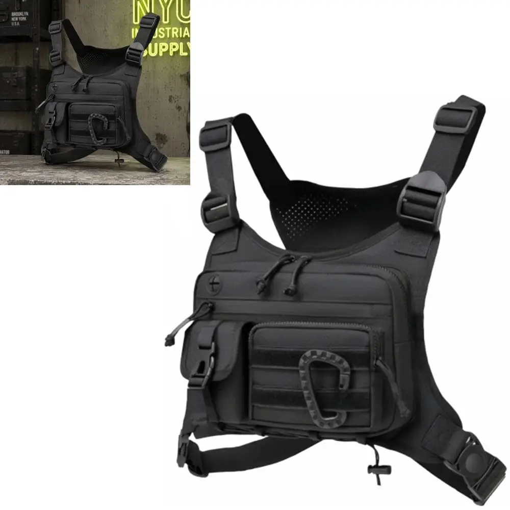 Durable With Adjustable Strap Chest Bag Multiple Pockets Lightweight EDC Travel Pack Hands-Less Sports Utility Pack Hiking