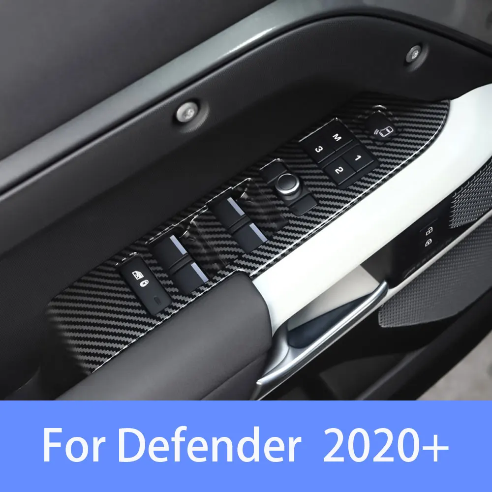

For Land Rover 20-25 Defender 110 Window Control Panel Decorative Stickers ABS Interior Panel Protective Stickers