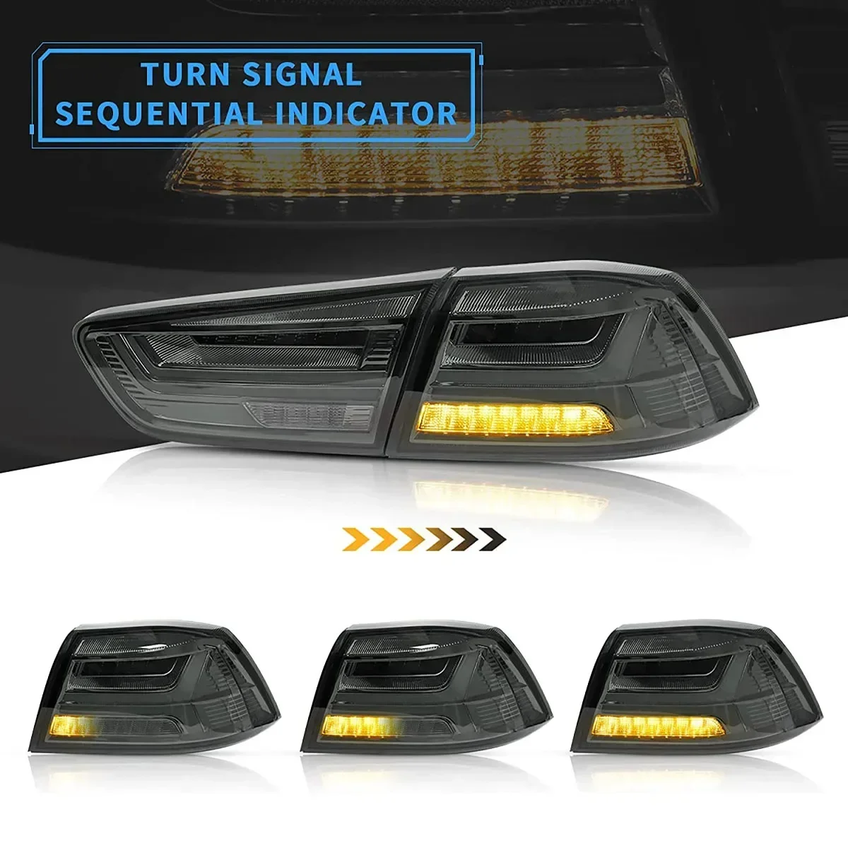 

New LED Tail Lamp Upgrade Modified For Mitsubishi Lancer & EVO X Taillights 2008-2021 Dynamic Signal Tail Lamp Auto Accessories