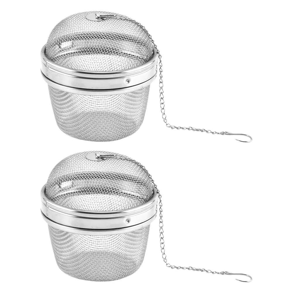 

2Pcs Tea Strainer Stainless Steel Tea Filter Balls Kitchen Supply Loose Leaves Infuser Anti Rust Easy Clean