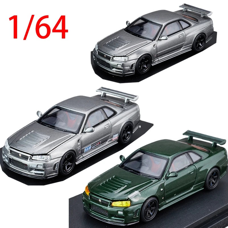 

MH литой под давлением масштаб 1/64 модель автомобиля Nissan из сплава Nissan GTR NISMO R34 CRS VER Play Vehicles, игрушки для мальчиков, оригинальная коробка