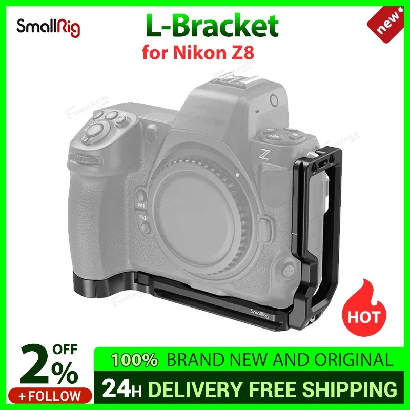 SmallRig Z8 L-Bracket for Nikon Z 8 L-Shape Mount Plate Anti-Twist Design Aluminum Alloy for Bird Shooting Sports Shooting 3942