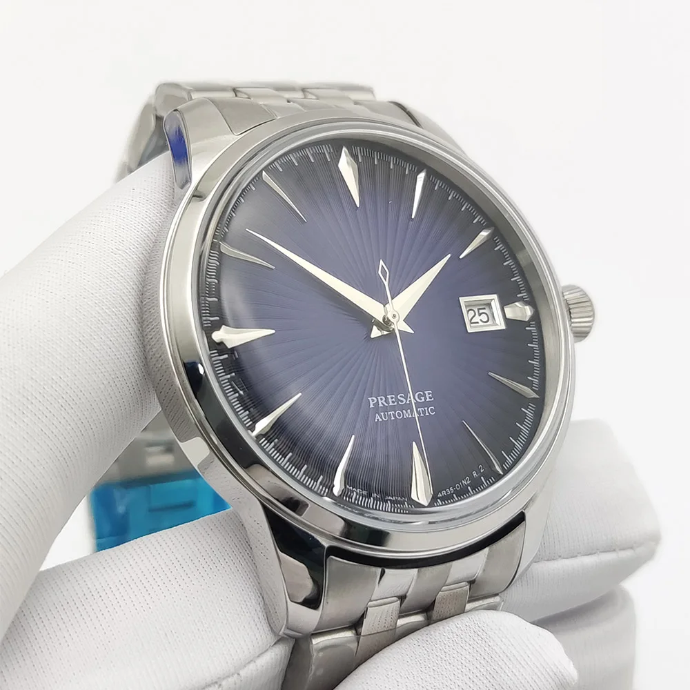 9 Colors 40MM Stainless Steel Case Date Mechanical Watch Business Waterproof NH35 Automatic Men's Watch Reloj view 6