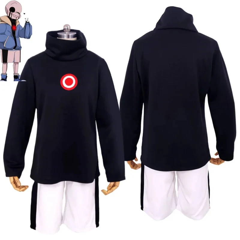 

OPGame Undertale Sans Cosplay Costume Anime Papyrus Killer Horror Dust Frisk Chara Black Long Sleeves Hoodies Man 8f5d][
