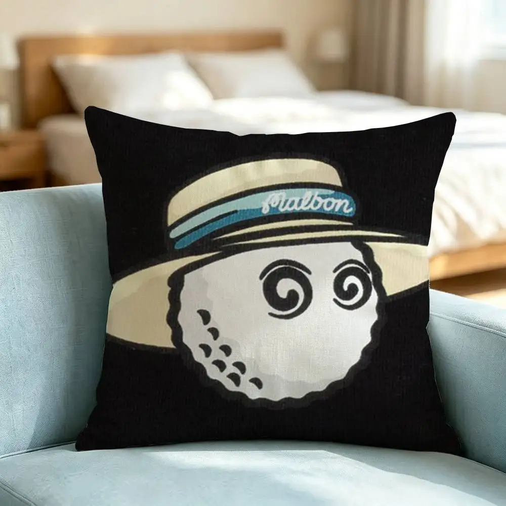 Golf MALBON Fashion logo  Pillow Case Square Double-Sided Sofa Cushion Cover Bedroom Bedside Pillow Gift
