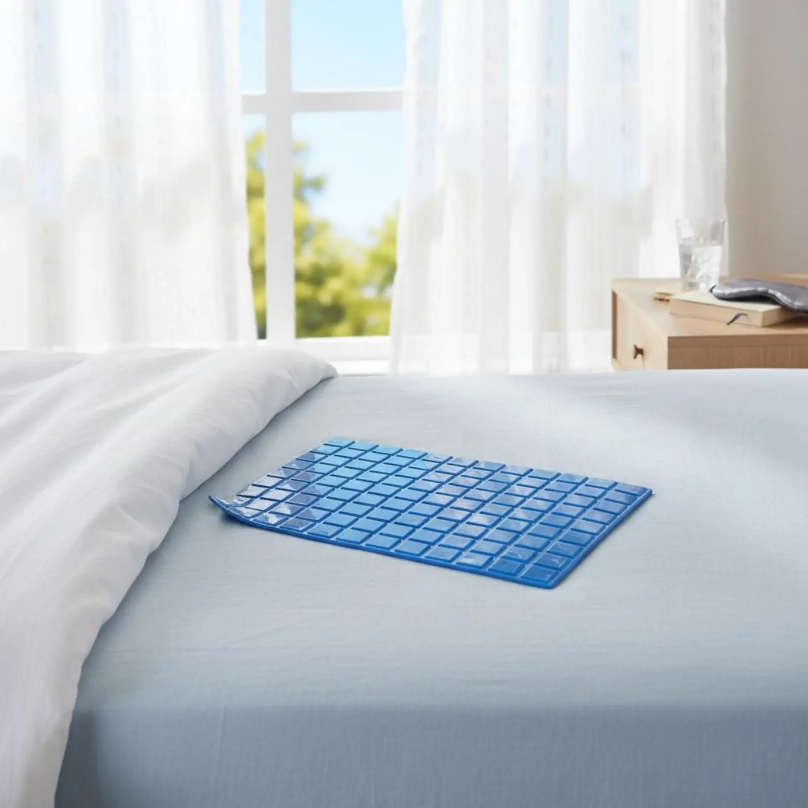 Cooling Gel Pad Square-Grid Gel Sheet Pad Rectangular Cooling Bed Mat