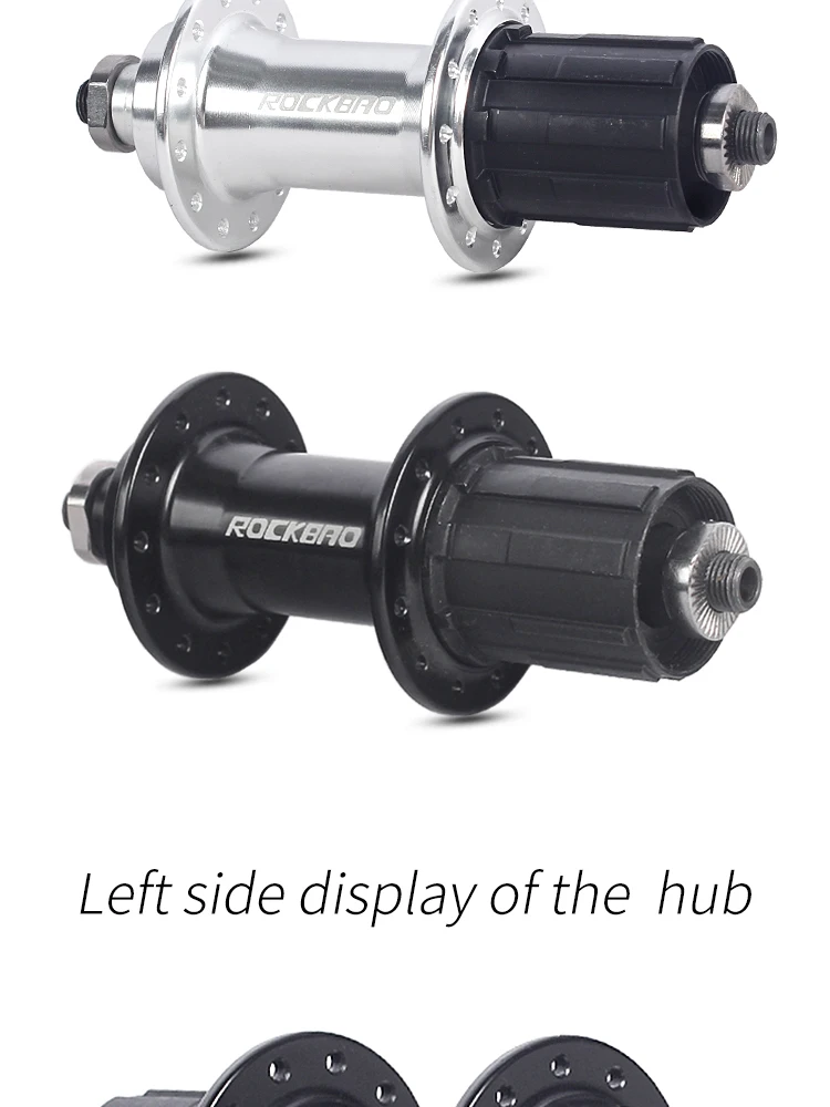 ROCKBAO 24/32/36 Löcher 7/8/9/10 Geschwindigkeit Kassette V Bremse MTB Rennrad Nabe 100mm x 130/135mm Aluminium Legierung Mountainbike Naben – Detail 3