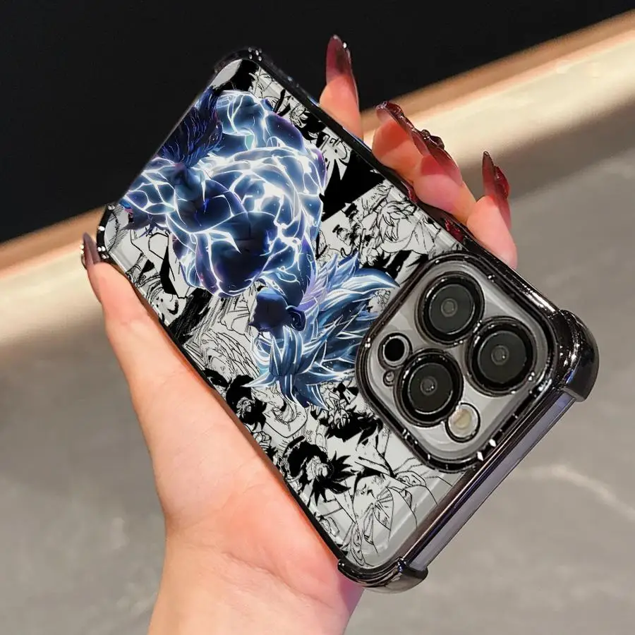 Dragons Balls Friezas Gokus Plating Phone Case For iPhone 17 17e 16e 16 15 14 13 12 11 Pro Max Mini Air Plus Anti-Fall Airabag view 6