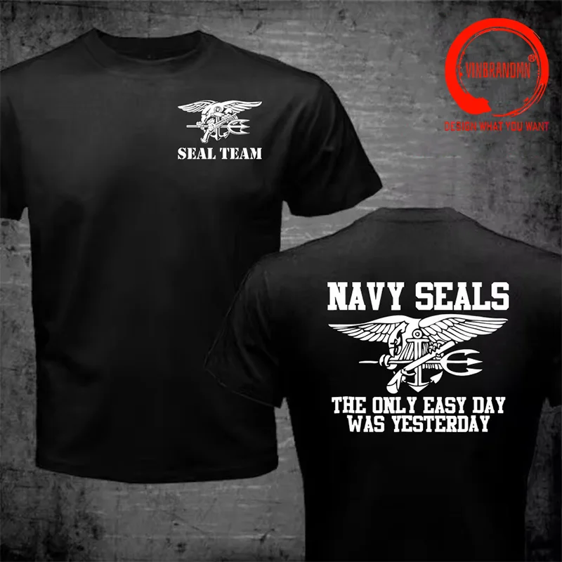 Naval SEALS Silver Team Seal Team Six Devgru Squadron T Shirt Fashion 100% Cotton Casual Mens T-Shirts Military Style Streetwear
