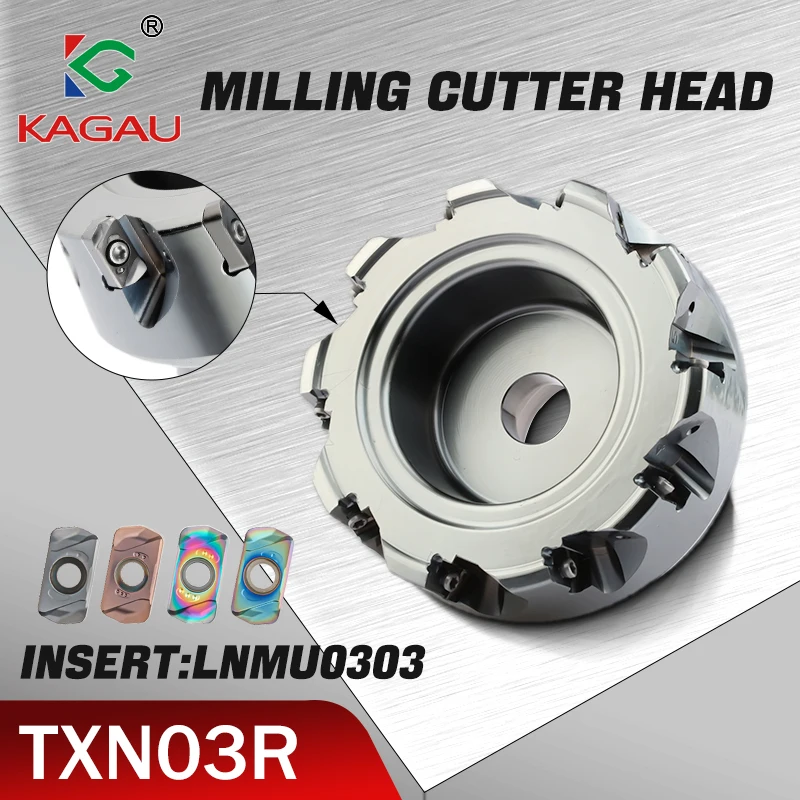 

LNMU Tool Holder TXN03R Fast Feed Milling Cutter Head 35mm 40mm 45mm 50mm 63mm 80mm For Double Sided Insert LNMU0303ZER CNC TOOL