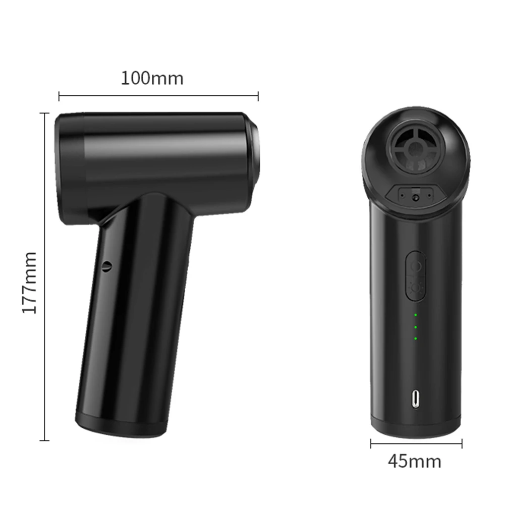 ライト付き圧縮空気ダスター、ポータブルエアブロワー、コンピューターキーボード用充電式ハンドヘルドダストブロワー、50000prm