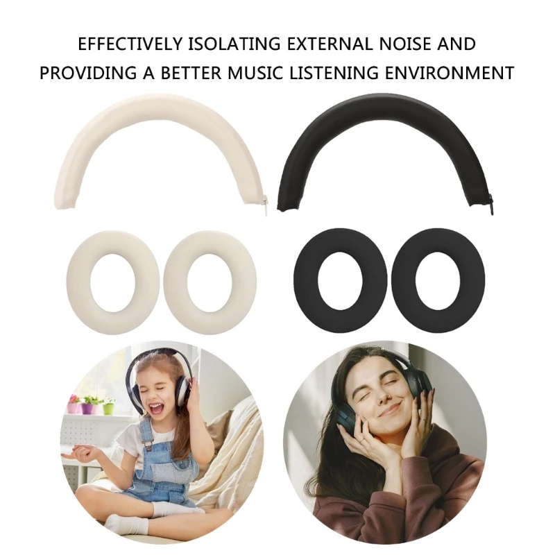 Ear Pads Head Beam Cover Sponge Cushions Cover Elastic Cushions Earmuffs For Anker Soundcore Space One Gaming Headsets