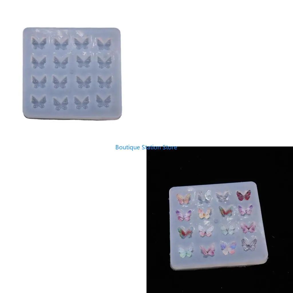 

Y55F Silicone Mold for DIY Keychain Hairpin Charms Epoxy Resin Jewellery Making