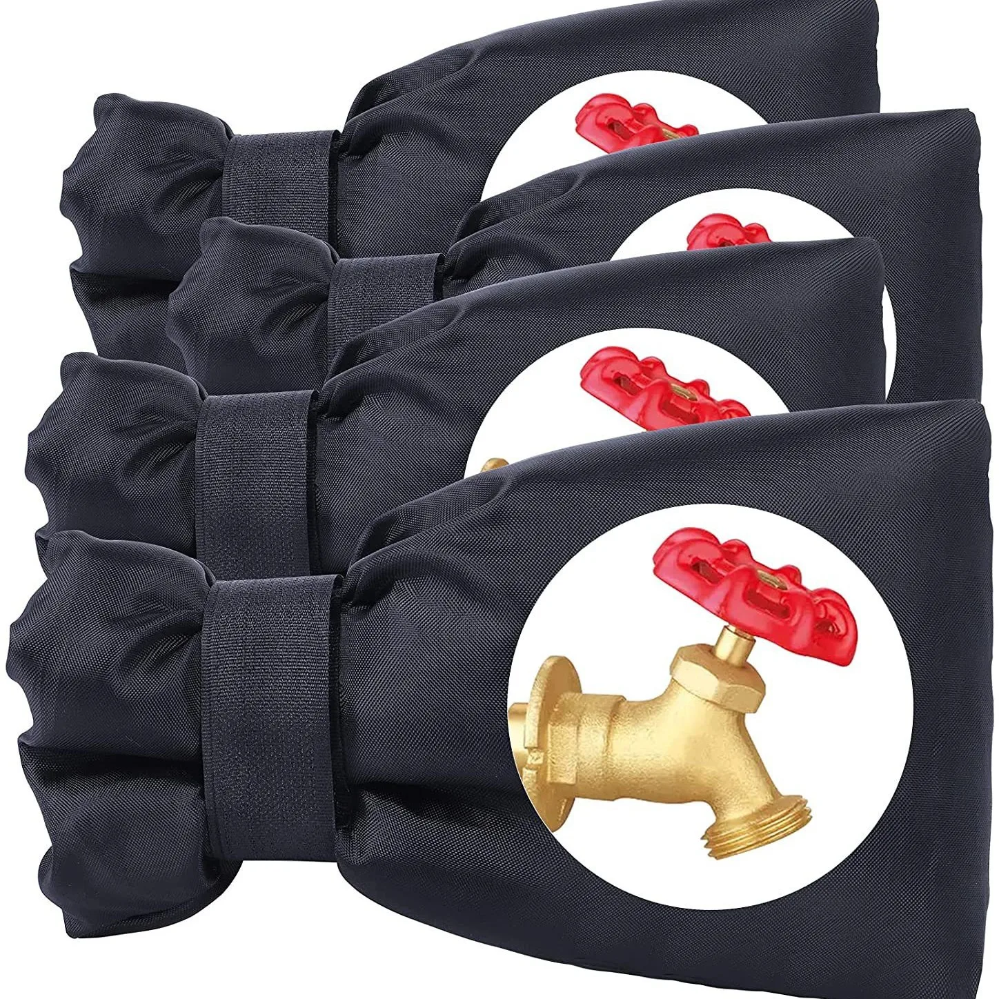 

2/4/6 шт. крышка для уличного крана, изоляция для защиты от замерзания взимку для водопроводных кранов, защита для садового крана на липучке