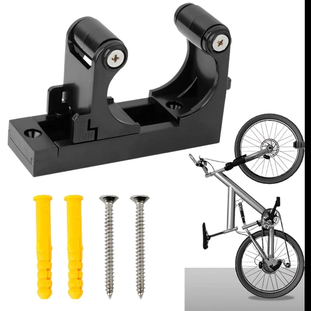Soporte de Pared Ajustable para Bicicleta con Hebilla, Soporte de Almacenamiento y Reparación para Bicicleta de Montaña y Carretera, Soporte de Estacionamiento