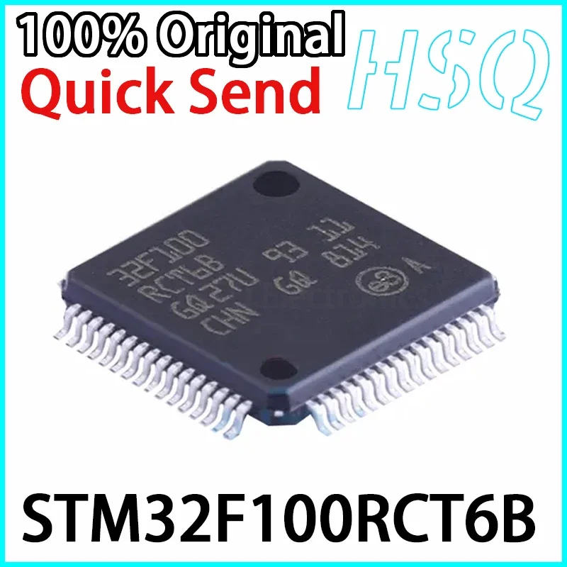 2PCS New Original STM32F100RCT6B 32F100RCT6B LQFP-64 new original 32-bit Microcontroller MCU SMT Chip