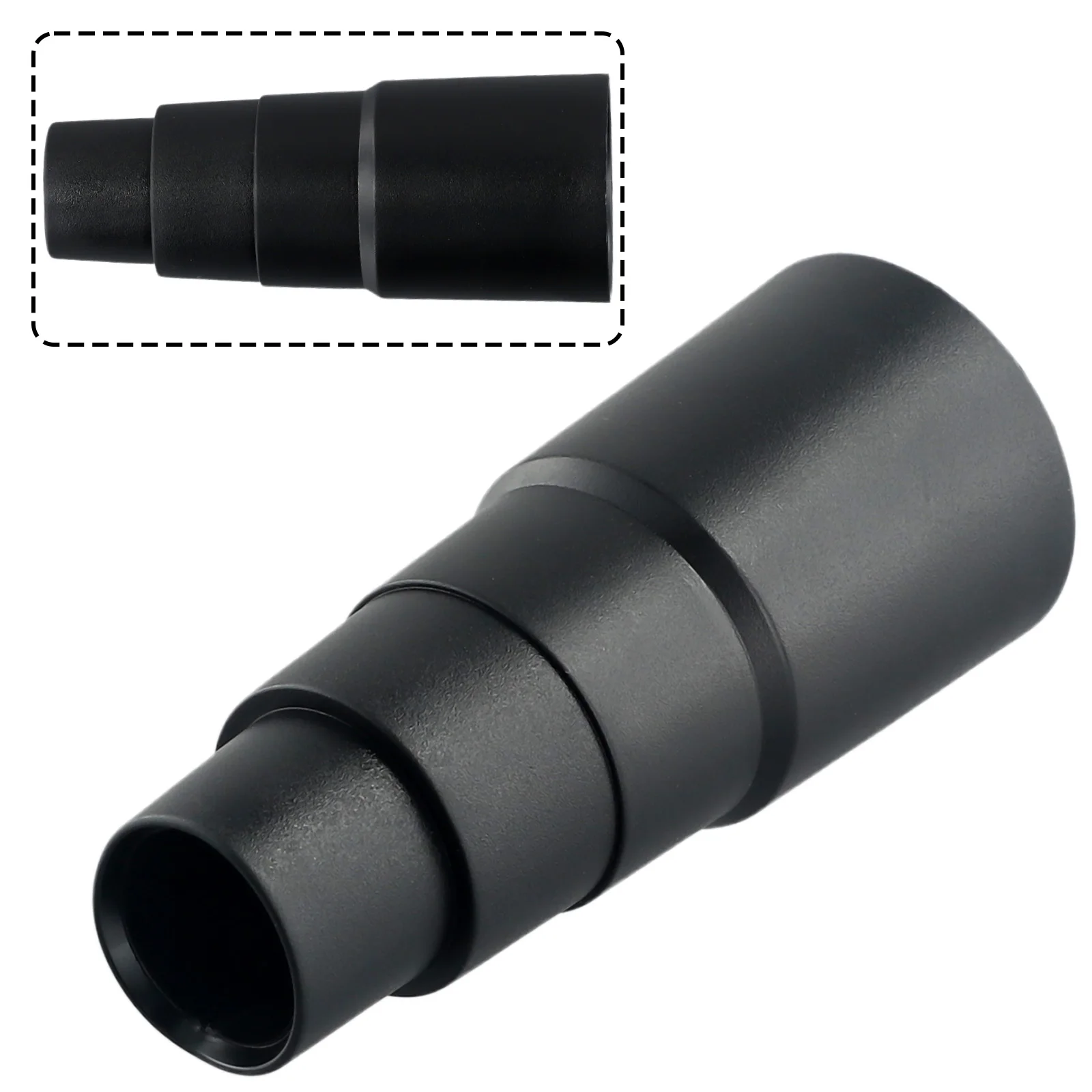 Black Rubber Tool Adapter for Masko Industrial Vacuum Cleaner Compatible with Circular Saws Belt Sanders and More