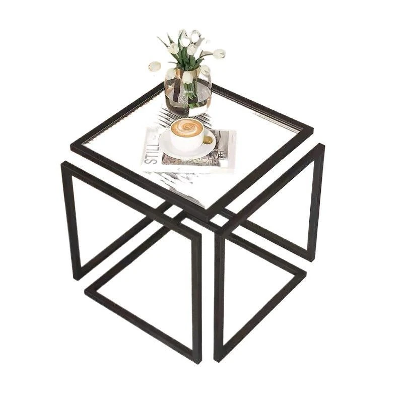 

Nordic creative glass ins cream designer sofa