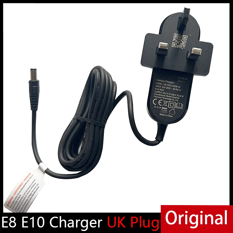 

Оригинальное зарядное устройство 25,2 В 0,8 А для Ninebot E8 E10, детали для детского электрического скутера, аккумулятор, адаптер питания, аксессуары для зарядного устройства