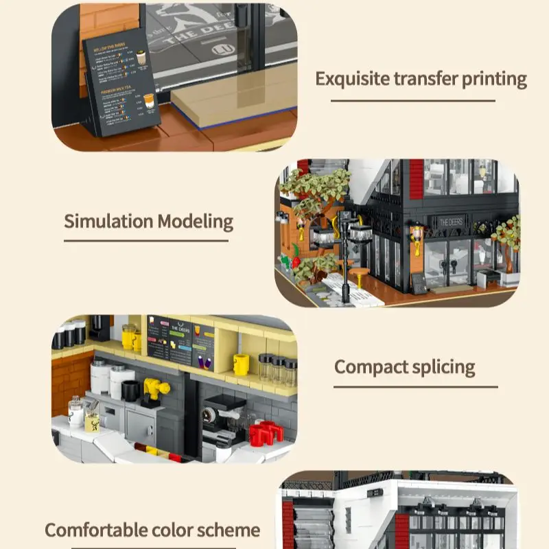 Modular City Architecture Building Blocks para crianças, modelo de tijolos, Street View Sets, Villa moderna, presente para crianças, brinquedo para crianças