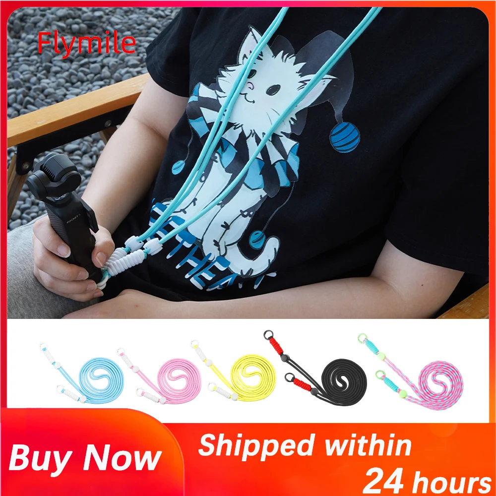 Шейный ремешок для DJI Pocket 3, регулируемый портативный ремешок для камеры с защитой от падения, безопасный ремешок для уличной съемки, веревка с защитой от падения