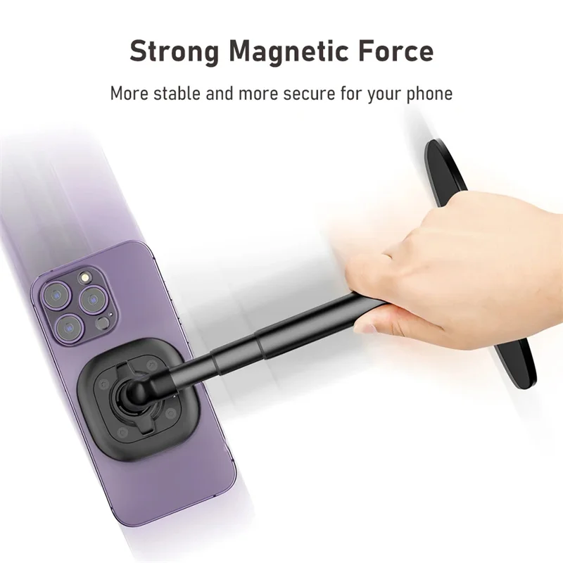 Desktop Magnetic Phone Holder Height Adjustable Rotatable Stable Sturdy for iPhone 16/15/14 Smartphone Mount Phone Stand Base
