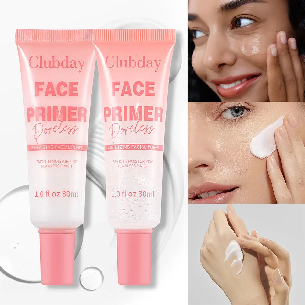 Primer per il trucco, primer viso idratante e nutriente, pori invisibili, primer gel a tubo morbido, illumina il tono della pelle e duratura