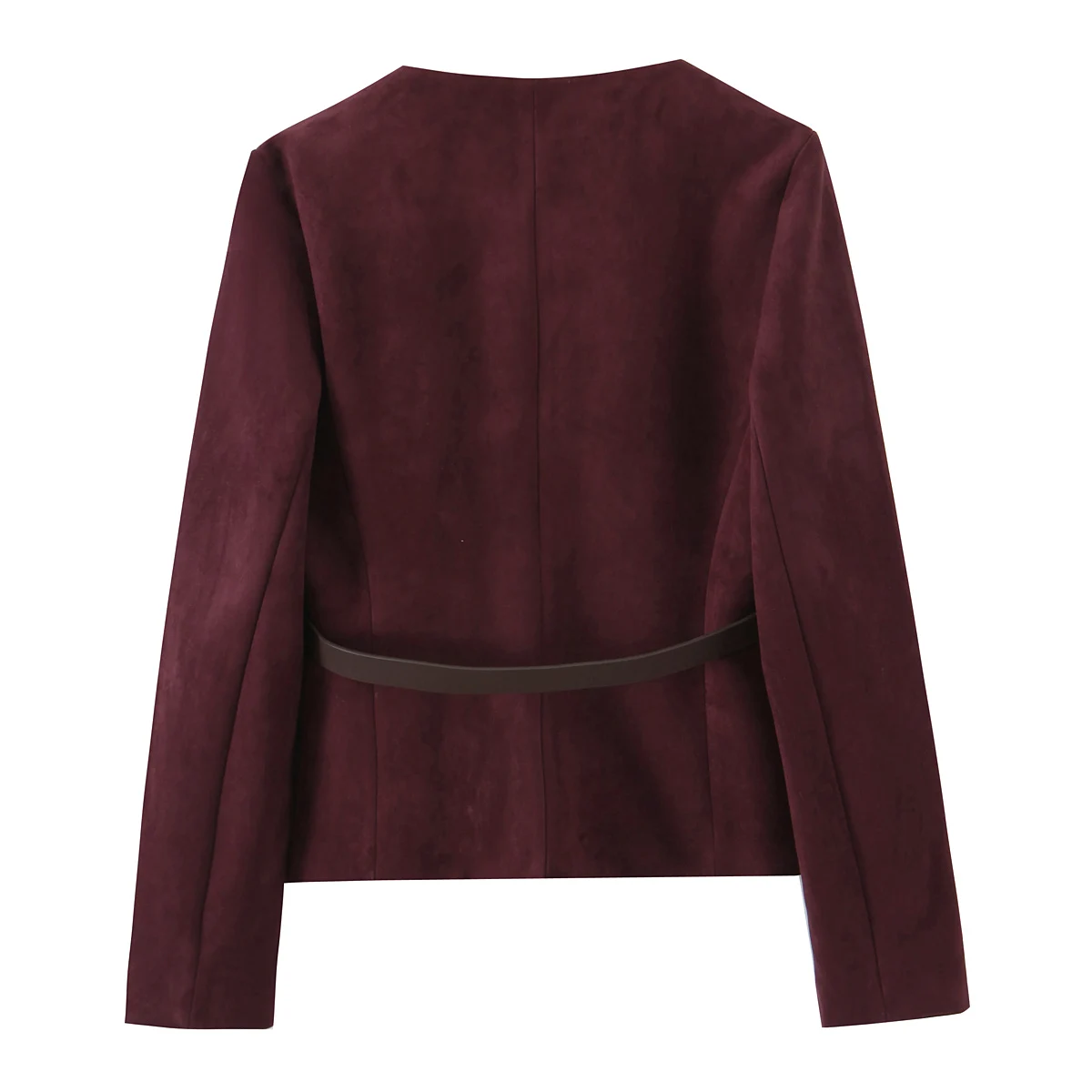 Chaqueta de mujer abrigo con cinturón Otoño Invierno mujer manga larga Casual de un solo pecho elegante chaqueta de oficina prendas de vestir exteriores para mujer