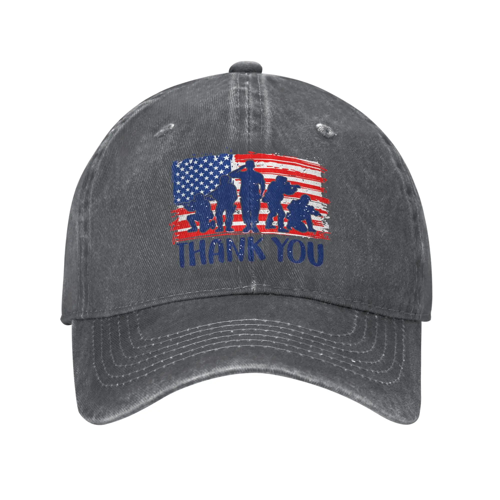 Memorial Day Patriot Men Women Baseball Cap Remember and Honor Distressed Denim Hats Cap Outdoor All Seasons Travel Snapback Cap