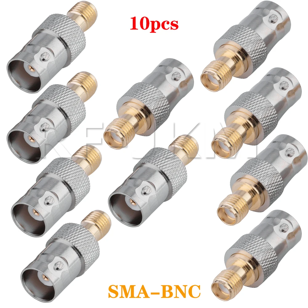 10PCS SMA Female to BNC Female Adapter for Wireless LAN Devices Coaxial Cable WiFi Ham or Handheld Radios