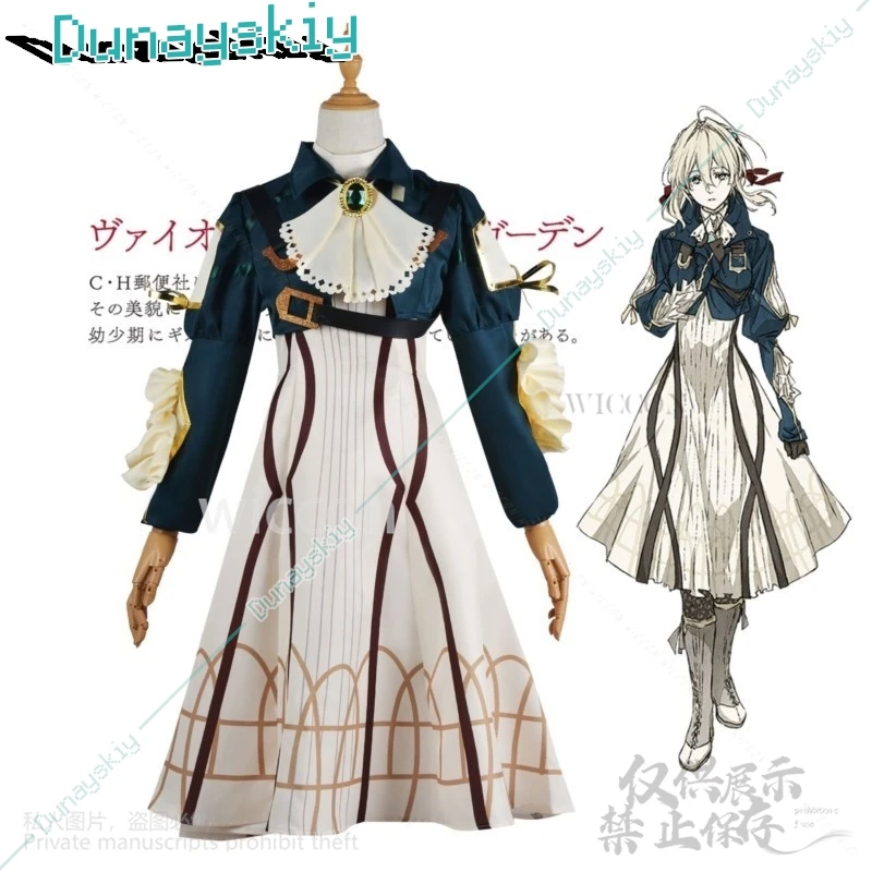 Anime Glass Garden Cosplay Costume pour femmes et filles, robe rétro personnalisée, Lolita Cos, perruques, chaussures, ensemble complet, Halloween, Noël