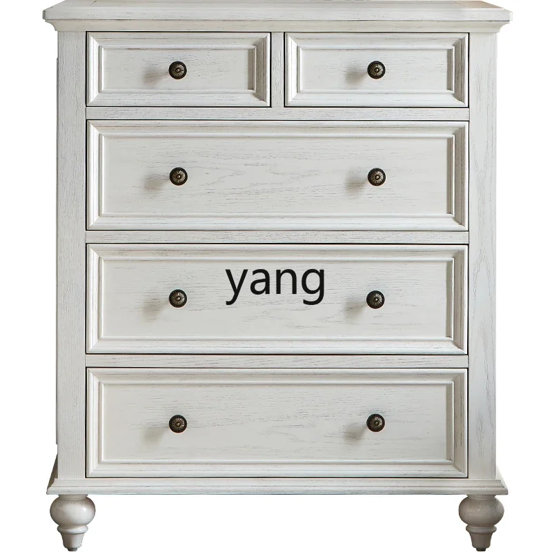 

LH bedroom chest of drawers retro bedside chest storage solid wood wall locker