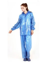 Men Women Waterproof Raincoat for Motorcyclist Fishing Golf Hiking PVC German Welding Soft in Winter Rain Coat + Pants Unisex