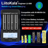 LiitoKala Lii-500 LCD 3.7V/1.2V AA/AAA 18650/26650/16340/14500/10440/18500 Battery Charger with Screen+12V2A Adapter