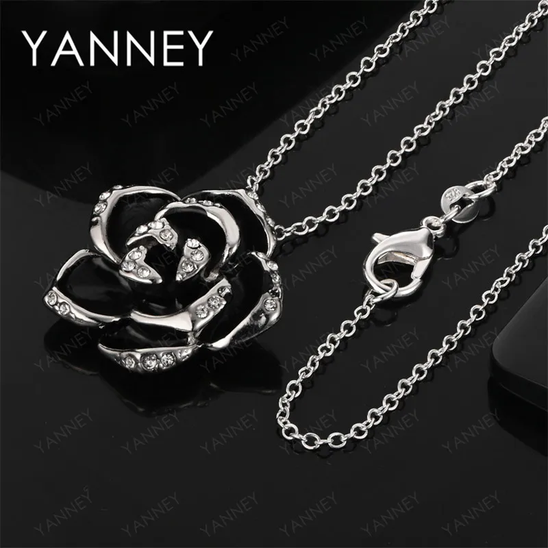 

925 Sterling Silver 16-30 Inch Petal Shape Luxury Fashion Necklace Women Wedding Party Gift Exquisite and Elegant