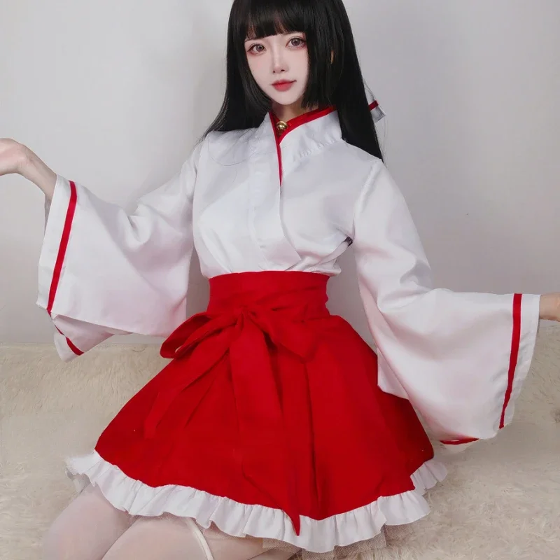 Robe Kimono Japonaise Lolita pour Femme, Costume de Cosplay Anime, Robe de ixd'Halloween, Spectacle d'Animation, Amour en Direct