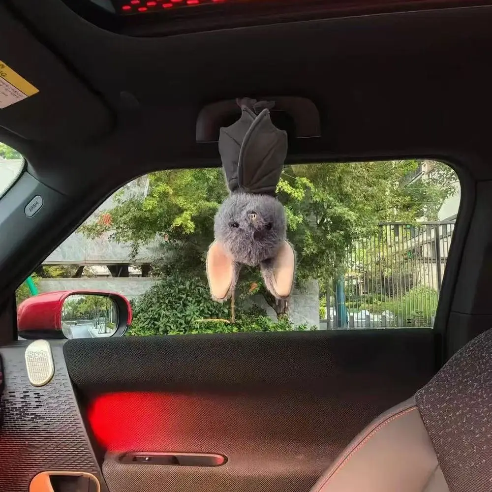 Pluszak Nietoperz 22cm, Miękka Maskotka Nietoperza z Kreskówki, Szary, Zabawny Nietoperz, Lalka Nietoperz-Świnia, Dekoracja na Halloween